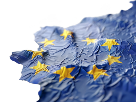 The European Tax Wall The challenge of digital taxation isolate on transparent background, cutout, png