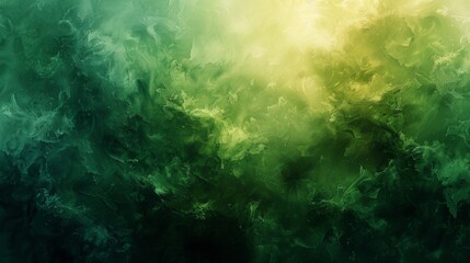 Green and yellow abstract smoke background. Fantasy fractal texture. Digital art.