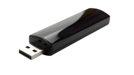 USB Flash Drive PNG: Portable Storage Solution Isolated on White | Transparent Background | Hand Edited Generative AI