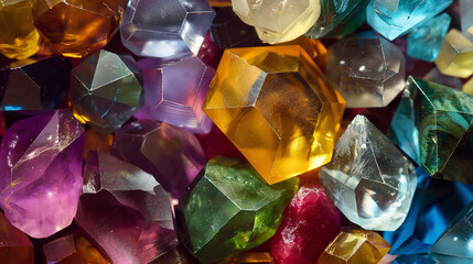 Zbliżenie na kolorowe kryształy