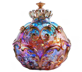 Container that shimmers with life force, holding the essence of a beautiful, strange existence isolate on transparent background, cutout, png