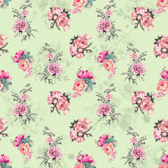 Blossom Digital Flower Pattern Design 