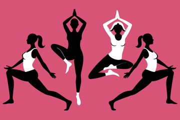 Yoga Pose Vector design 