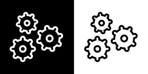 Business icon. Target icon. Business strategy. Black icon. Line icon. Silhouette.
