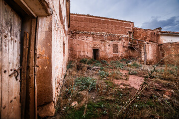 Abandoned adobe house in Carrizosa