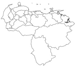 Outline of the map of ????? with regions