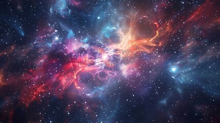 Fototapeta premium Vibrant Space Filled With Countless Stars