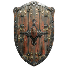 Medieval shield isolated on transparent background