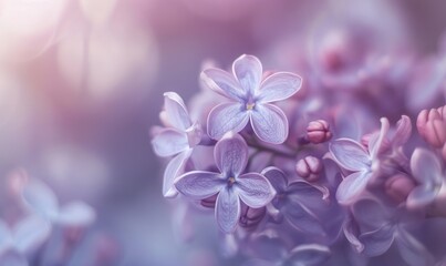 Fototapeta na wymiar A close-up of lilac petals, closeup view, soft focus