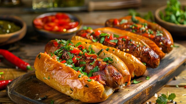 Choripan in Argentine, photos like in a restaurant