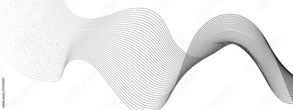 Poster modern abstract gray background with glowing geometric lines. futuristic technology concept. digital