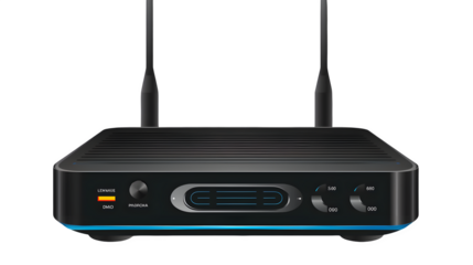  StreamLink: High-Performance Router for Seamless Connectivity isolated on white, transparent background, hand-edited generative AI