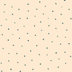 vector seamless, irregular polka dots pattern of poppy seeds on beige background