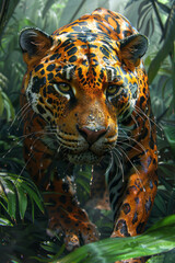 A serpopard which is a Mythical animal with body of a leopard generative ai