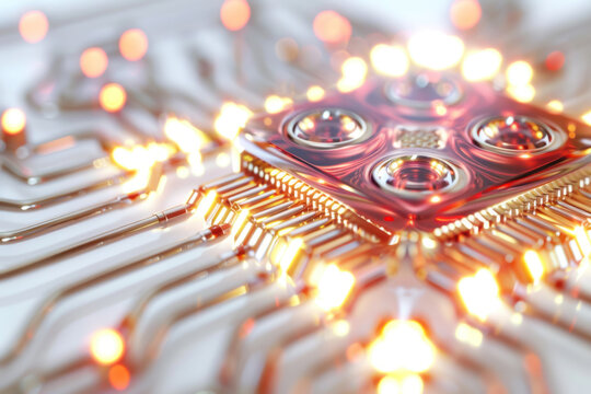 Quantum computing , isolated on a white background