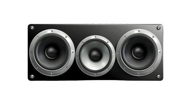 SonicSync: High-Fidelity Speaker for Immersive Audio Experience isolated on white, transparent background, hand-edited generative AI