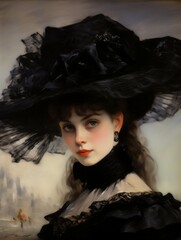 portrait of a woman in hat