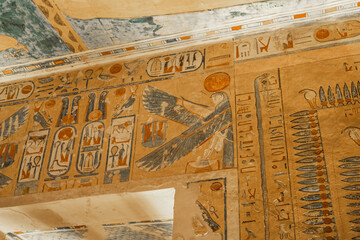 Ramses IV Tomb, Valley of the Kings in Luxor, Egypt - obrazy, fototapety, plakaty