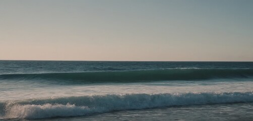 Fototapeta premium Big breaking Ocean wave on a sandy beach on the north shore of Oahu Hawaii