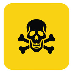danger poison sign icon