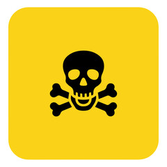 danger poison sign icon