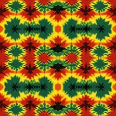 colorful seamless tie-dye background, reggae style