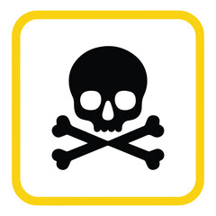 danger poison sign icon