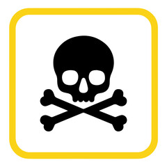 danger poison sign icon