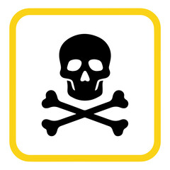 danger poison sign icon