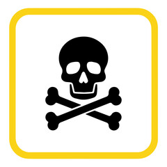 danger poison sign icon