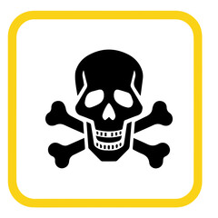 danger poison sign icon