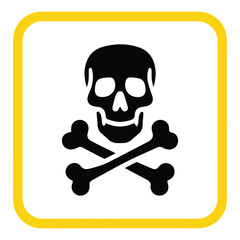 danger poison sign icon