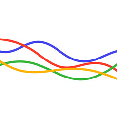abstract colorful wave lines