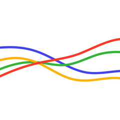 abstract colorful wave lines
