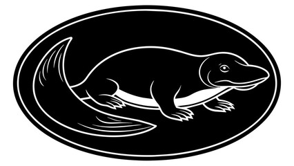 a-platypus-icon-in-circle-logo vector illustration