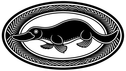 a-platypus-icon-in-circle-logo vector illustration