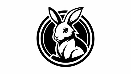 a-rabbit-icon-in-circle-logo vector illustration 