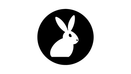 a-rabbit-icon-in-circle-logo vector illustration 
