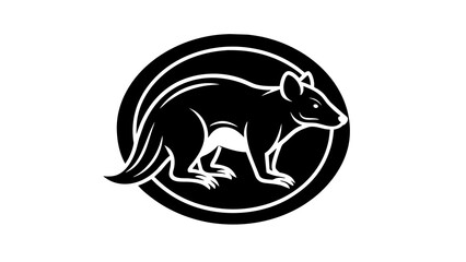 a-Tasmanian-devil-icon-in-circle-logo vector illustration 
