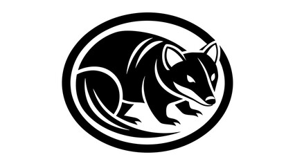 a-Tasmanian-devil-icon-in-circle-logo vector illustration 