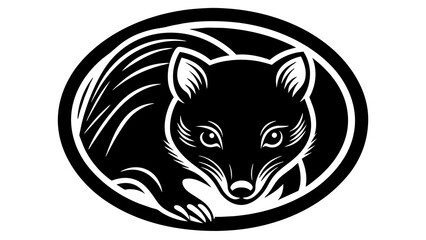 a-Tasmanian-devil-icon-in-circle-logo vector illustration 