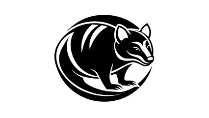a-Tasmanian-devil-icon-in-circle-logo vector illustration 