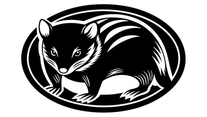 a-Tasmanian-devil-icon-in-circle-logo vector illustration 