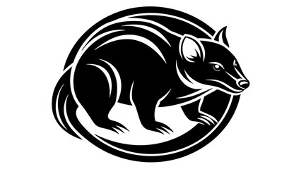 a-Tasmanian-devil-icon-in-circle-logo vector illustration 