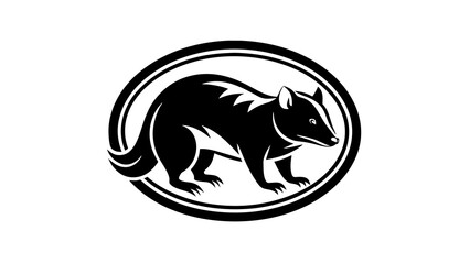 a-Tasmanian-devil-icon-in-circle-logo vector illustration 