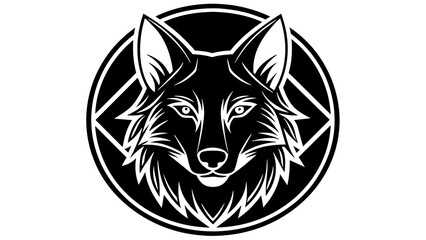 Fototapeta premium a-wolf-icon-in-circle-logo vector illustration 