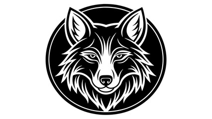a-wolf-icon-in-circle-logo vector illustration 