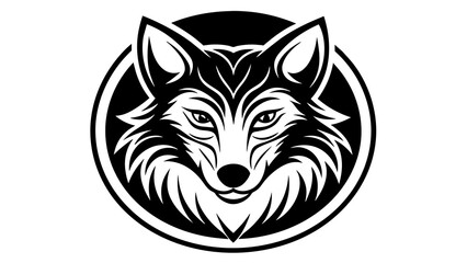 a-wolf-icon-in-circle-logo vector illustration 
