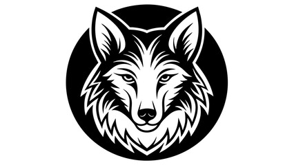 a-wolf-icon-in-circle-logo vector illustration 