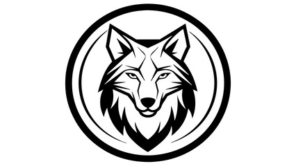 a-wolf-icon-in-circle-logo vector illustration 